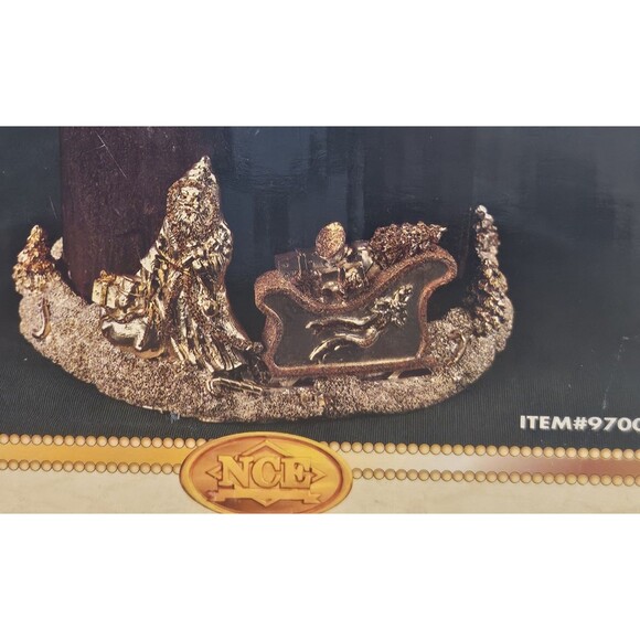 NCE Vintage Santa Christmas Candle Holder Base in Box - Picture 2 of 6